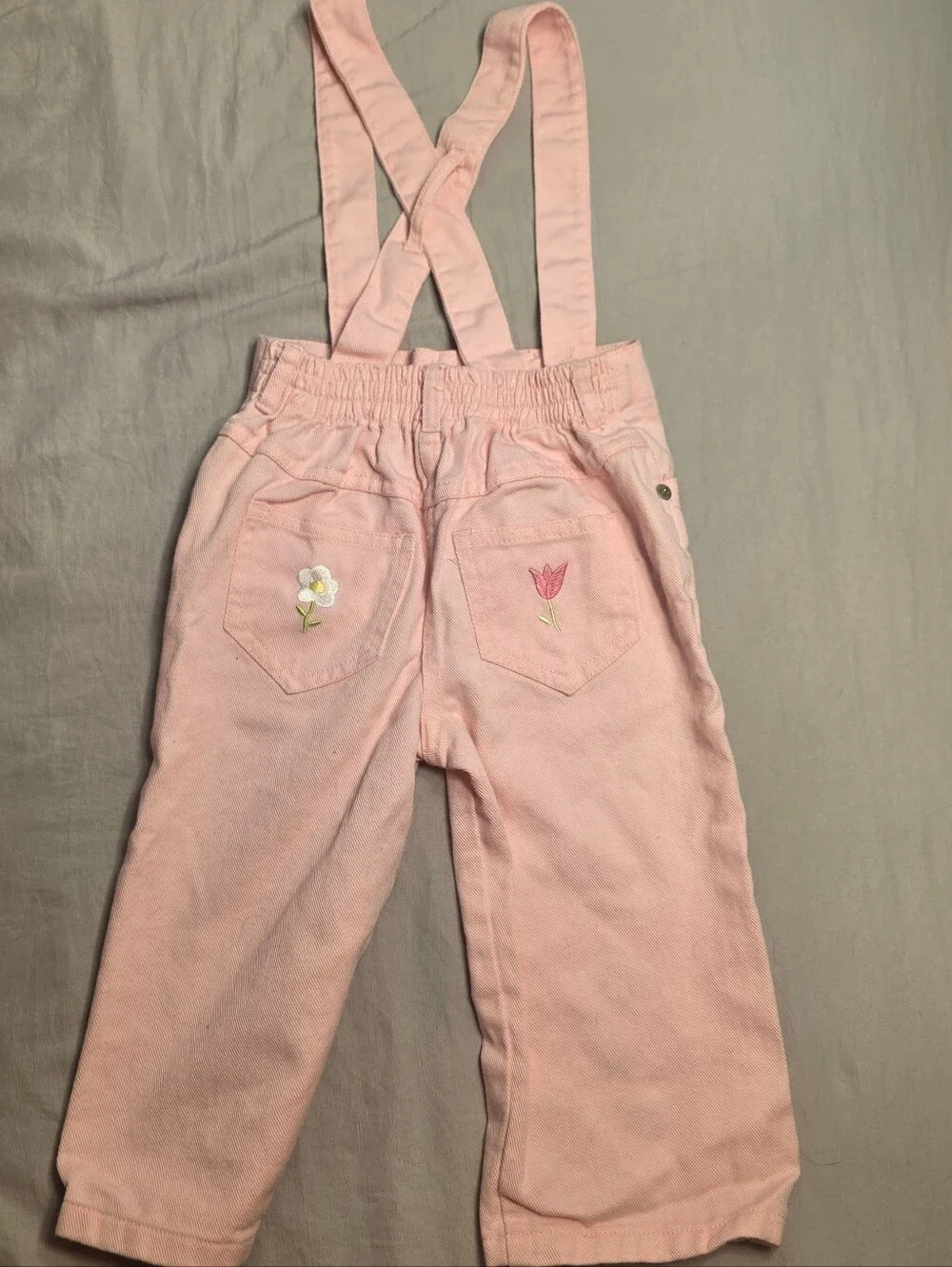 Vintage 2000s Girls Embroidered Suspender Overalls